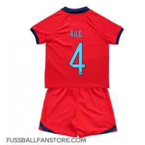 England Declan Rice #4 Replik Auswärtstrikot Kinder WM 2022 Kurzarm (+ Kurze Hosen)